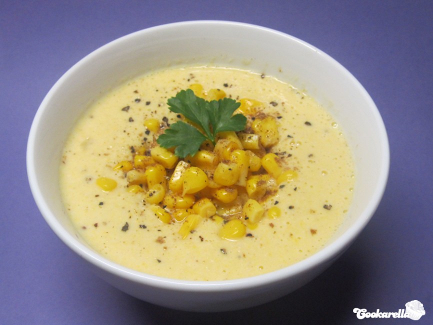 Kalte Mais-Cashew-Suppe